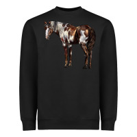 Black Mustang Horse Heavyweight Sweatshirt - LillyAllenDesigns