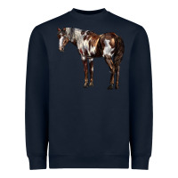 Navy Mustang Horse Heavyweight Sweatshirt - LillyAllenDesigns