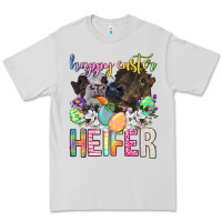 Dove Grey happy easter heifer Premium Tee - Neo Western