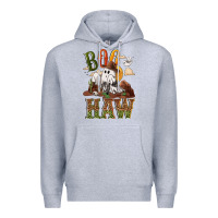 Heather Grey Boo haw Premium Hoodie - NancyCooperArtShop