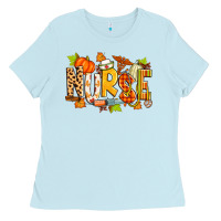 Baby Blue fall nurse Ladies Tee - Zillion Design Studio