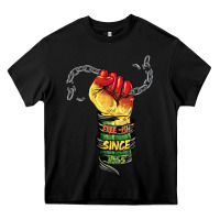 Black free ish since 1865 Heavy Core Tee - BarkalooDesign