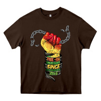 Chocolate Brown free ish since 1865 Heavy Core Tee - BarkalooDesign