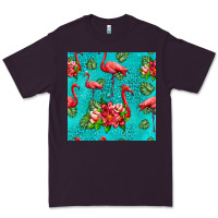 Plum flamingo seamless pattern Premium Tee - HRA Design Shop