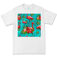 White flamingo seamless pattern Premium Tee - HRA Design Shop