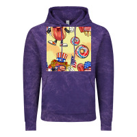 Cloud Purple patriotic hotdog ice cream donat Vintage Hoodie - BundleAndBundleShop