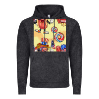 Vintage Black patriotic hotdog ice cream donat Vintage Hoodie - BundleAndBundleShop