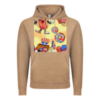 Vintage Coffee patriotic hotdog ice cream donat Vintage Hoodie - BundleAndBundleShop