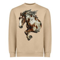 Mushroom Mustang Horse Heavyweight Sweatshirt - LillyAllenDesigns