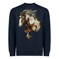 Navy Mustang Horse Heavyweight Sweatshirt - LillyAllenDesigns