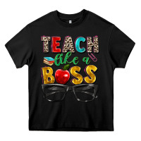 Black teach like a boss Heavy Core Tee - Zillion Design Studio