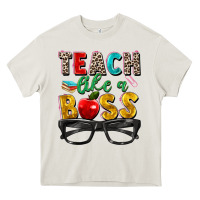 Cream teach like a boss Heavy Core Tee - Zillion Design Studio