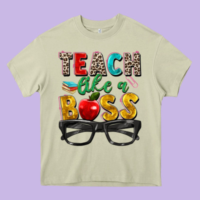Teach Like A Boss Heavy Core Tee Designed By Zillion Design Studio