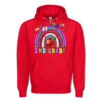 Red 2 nd grade Zipper Hoodie - BundleAndBundleShop