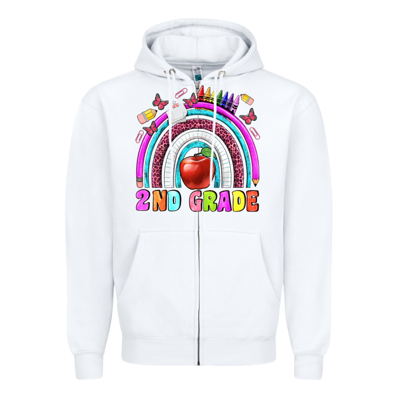 2 Nd Grade Zipper Hoodie by BundleAndBundleShop | Teevron