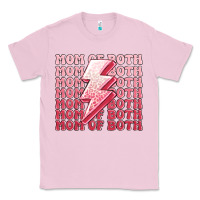 Bubblegum Pink mom of both girls Classic Tee - MaliasSmallBusiness