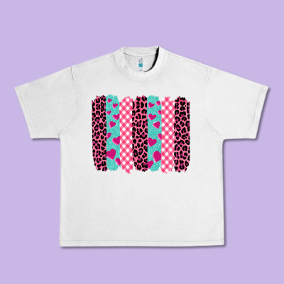 Valentine's Day Brushstrokes Urban Heavy Tee Designed By Barkaloodesign