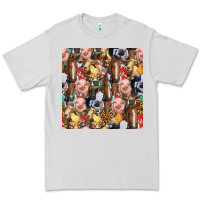 Dove Grey western farm animals seamless pattern Premium Tee - HRA Design Shop