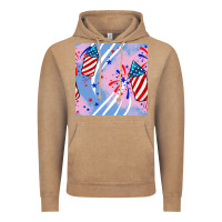 Vintage Coffee patriotic fireworks Vintage Hoodie - BundleAndBundleShop