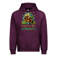 Mauve Wine long live the cowboys Urban Hoodie - OliviaCreatesArt