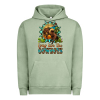 Pigment Oil Green long live the cowboys Urban Hoodie - OliviaCreatesArt