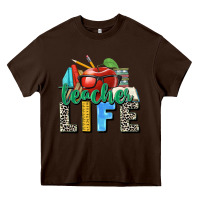 Chocolate Brown teacher life Heavy Core Tee - Zillion Design Studio