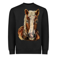Black Belgian Horse Heavyweight Sweatshirt - LillyAllenDesigns