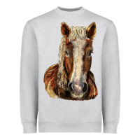 Heather Grey Belgian Horse Heavyweight Sweatshirt - LillyAllenDesigns