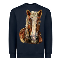 Navy Belgian Horse Heavyweight Sweatshirt - LillyAllenDesigns