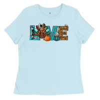 Baby Blue love thanksgivings turkey Ladies Tee - RanaPortraitStore