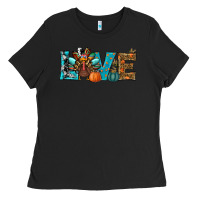 Black love thanksgivings turkey Ladies Tee - RanaPortraitStore