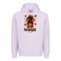 Lilac december girl christmas afro messy bun Premium Hoodie - texasbilliewilder
