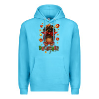 Ocean Blue december girl christmas afro messy bun Premium Hoodie - texasbilliewilder