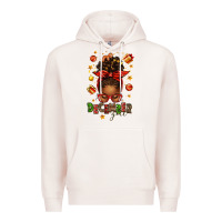 Pale Pink december girl christmas afro messy bun Premium Hoodie - texasbilliewilder