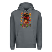 Rock december girl christmas afro messy bun Premium Hoodie - texasbilliewilder