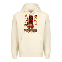Sandshell december girl christmas afro messy bun Premium Hoodie - texasbilliewilder