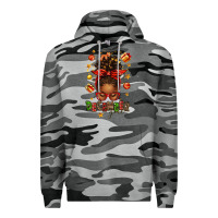 Slate Camo december girl christmas afro messy bun Premium Hoodie - texasbilliewilder