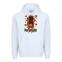 White december girl christmas afro messy bun Premium Hoodie - texasbilliewilder