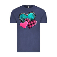 Vintage Denim valentine's day hearts Vintage Tee - AdoDesignShop