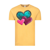 Vintage Mustard valentine's day hearts Vintage Tee - AdoDesignShop