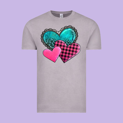 Valentine's Day Hearts Vintage Tee Designed By Adodesignshop
