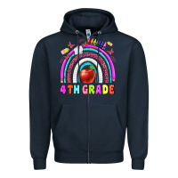 Navy 4 th  grade Zipper Hoodie - BundleAndBundleShop