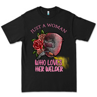 Black just a woman who loves her welder Premium Tee - SublimationCraftShop