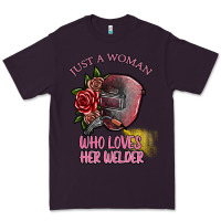 Plum just a woman who loves her welder Premium Tee - SublimationCraftShop