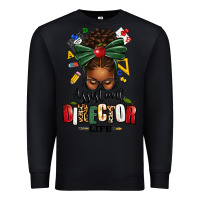 Black assistant director life afro messy bun Premium Sweatshirt - texasbilliewilder