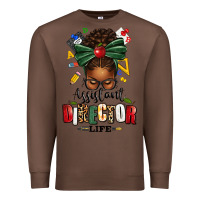Chestnut assistant director life afro messy bun Premium Sweatshirt - texasbilliewilder