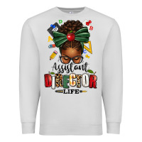 Dove Grey assistant director life afro messy bun Premium Sweatshirt - texasbilliewilder