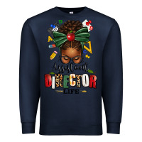 Navy assistant director life afro messy bun Premium Sweatshirt - texasbilliewilder