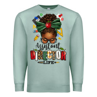Seafoam assistant director life afro messy bun Premium Sweatshirt - texasbilliewilder