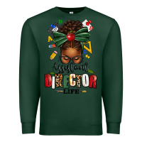 Sports Green assistant director life afro messy bun Premium Sweatshirt - texasbilliewilder